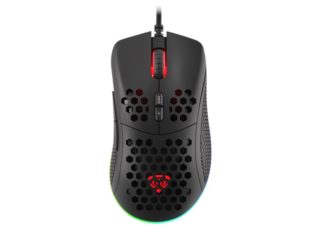 Genesis herná optická myš KRYPTON 555/ RGB/ 8000 DPI/ Herná/ Optická/ 8 000 DPI/ Drôtová USB/ Čierna 