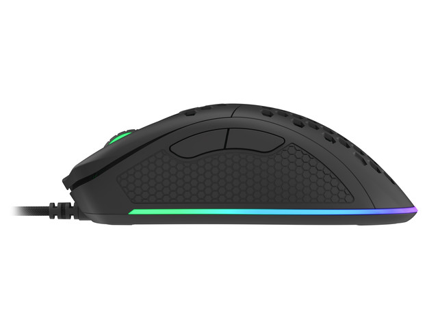 Genesis herná optická myš KRYPTON 555/ RGB/ 8000 DPI/ Herná/ Optická/ 8 000 DPI/ Drôtová USB/ Čierna 