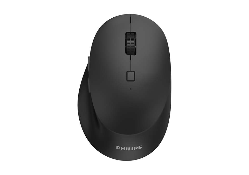 Philips SPK7607B/ Ergonomická/ Optická/ Pre pravákov/ 3 200 DPI/ USB+BT/ Čierna
