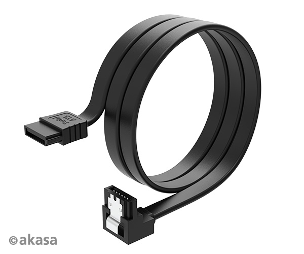 AKASA - Proslim SATA kabel 90° - 50 cm 