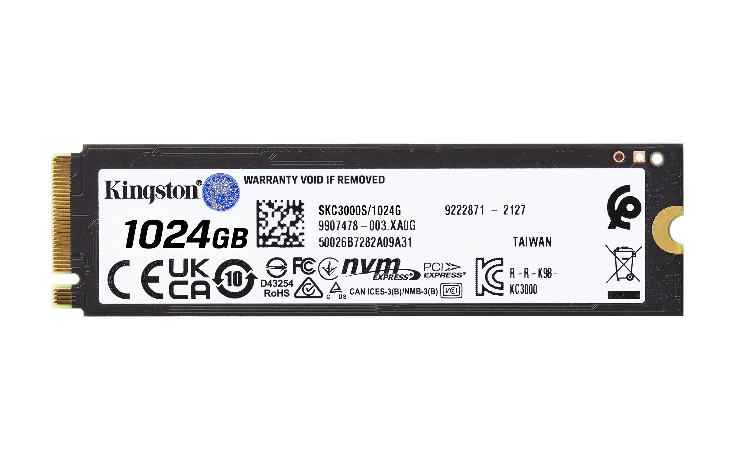 Kingston KC3000/ 1TB/ SSD/ M.2 NVMe/ Heatsink/ 5R 