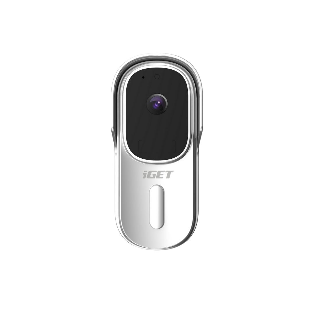 iGET HOME Doorbell DS1 White - WiFi batériový videozvonček, FullHD, obojsmerný zvuk, CZ aplikácie 