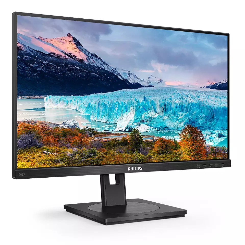 Philips MT IPS LED 23, 8" 243S1/ 00 - panel IPS,  1920x1080,  HDMI,  DP,  USB-C,  USB 3.2,  RJ45,  repro,  otočný 