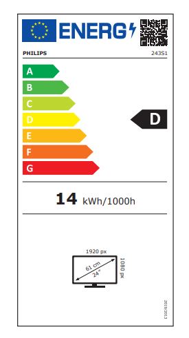 Philips/ 243S1/ 00/ 23, 8"/ IPS/ FHD/ 75Hz/ 4ms/ Black/ 3R 