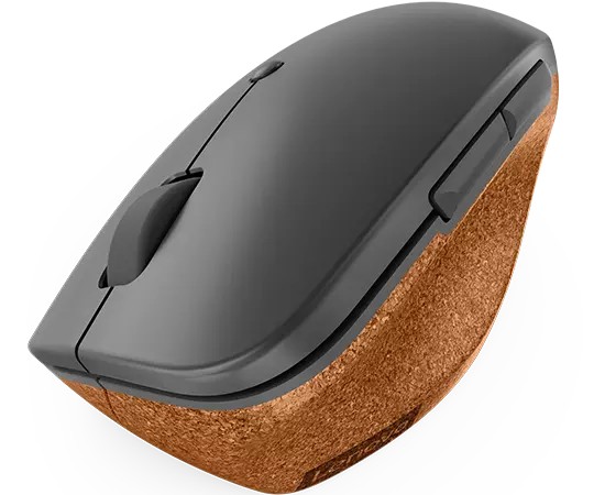 Lenovo Go/ Ergonomická/ Optická/ Pre pravákov/ 2 400 DPI/ Bezdrôtová USB/ Sivá 