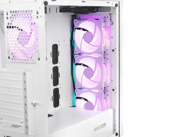 Počítačová skriňa Genesis IRID 505 ARGB V2/ Midi Tower/ Transpar./ Biela 