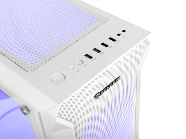 Počítačová skriňa Genesis IRID 505 ARGB V2/ Midi Tower/ Transpar./ Biela 