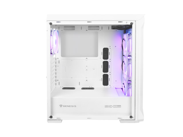 Počítačová skriňa Genesis IRID 505 ARGB V2/ Midi Tower/ Transpar./ Biela 