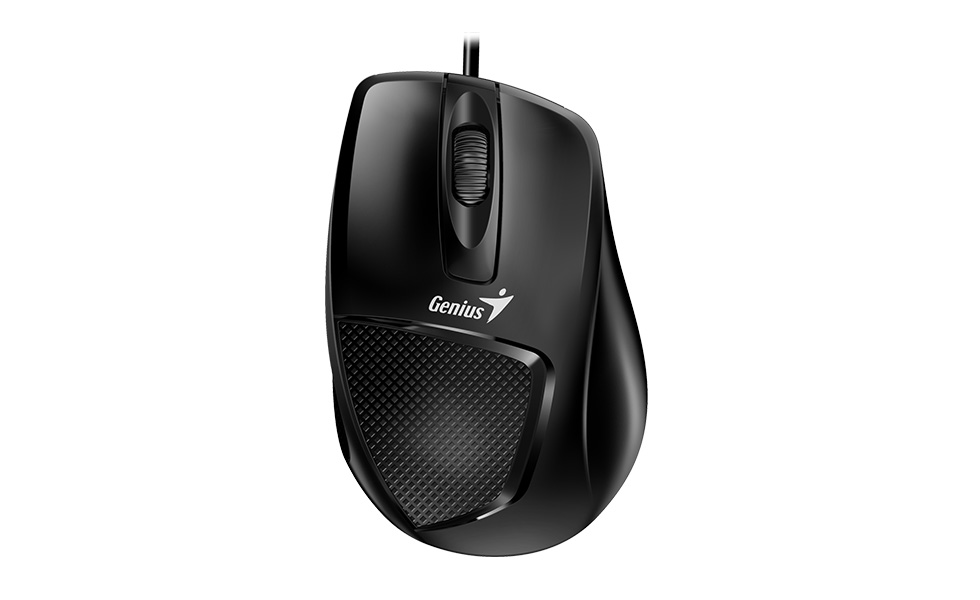 Genius DX-150X/ Ergonomická/ Optická/ Pre pravákov/ 1 000 DPI/ Drôtová USB/ Čierna
