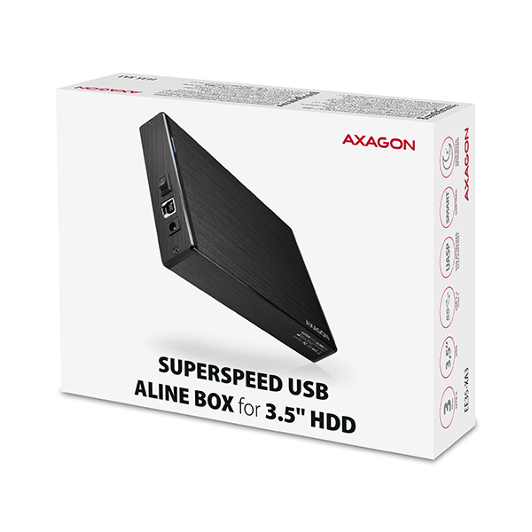 AXAGON EE35-XA3, USB 3.2 Gen 1 - SATA, 3.5" externí ALINE box 