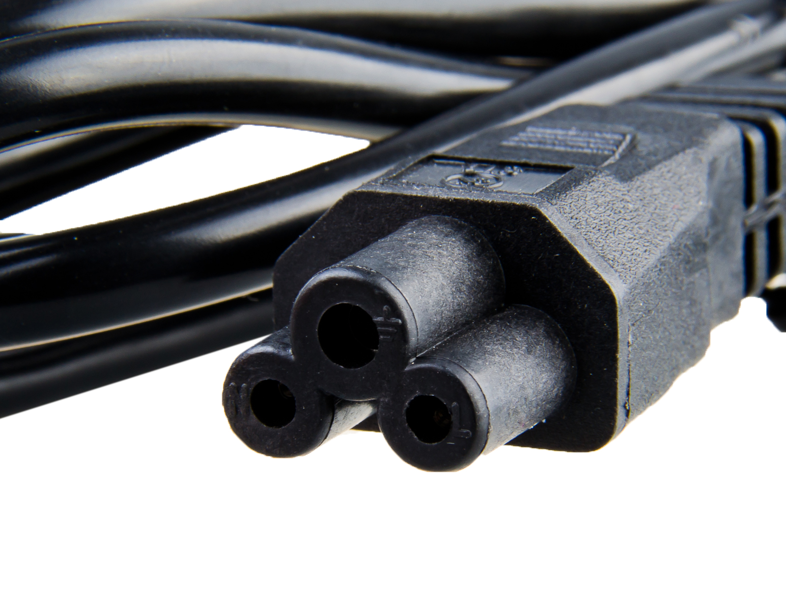 Nabíjecí kabel AVACOM L-E pro notebookové zdroje trojpinové (trojlístek) dlouhý 1, 8m 