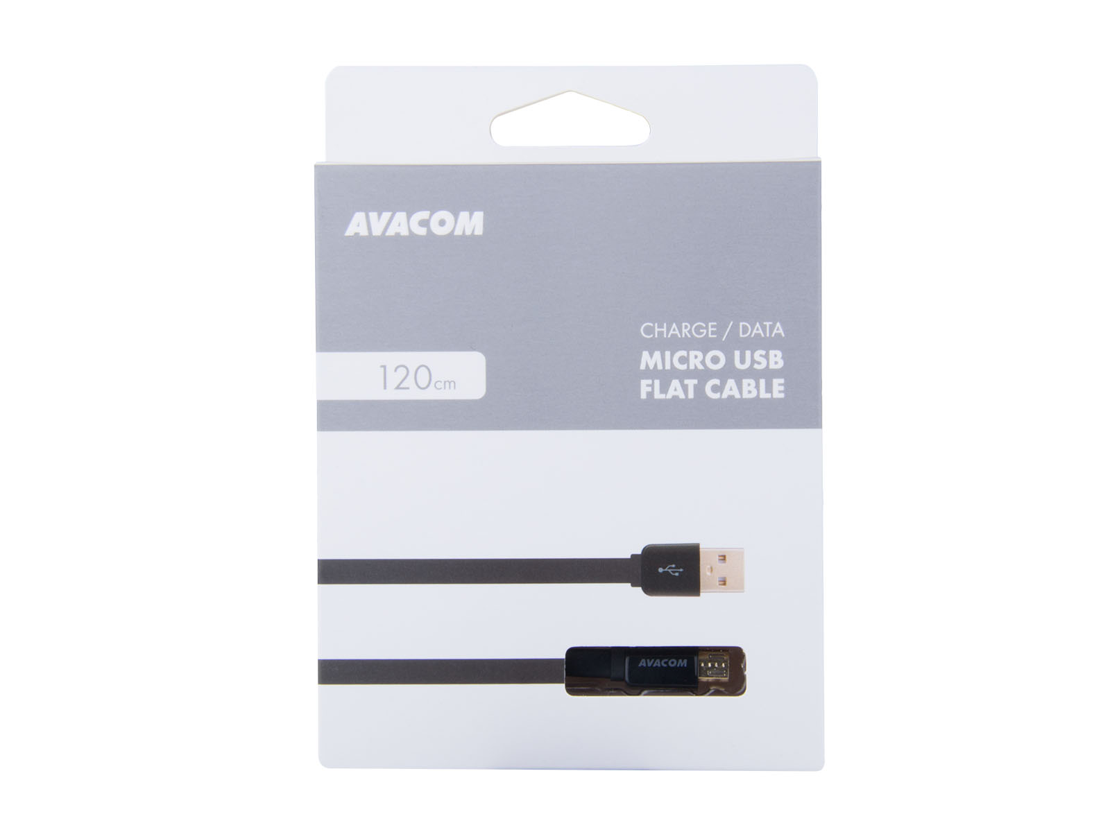 Kabel AVACOM MIC-120K USB - Micro USB, 120cm, černá 