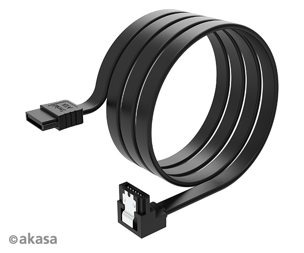 AKASA - Proslim SATA kabel 90° - 100 cm 