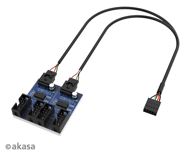 AKASA - USB 2.0 interní HUB 1-4