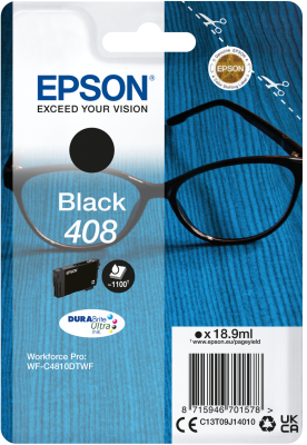 EPSON Singlepack Black 408 DURABrite Ultra Ink