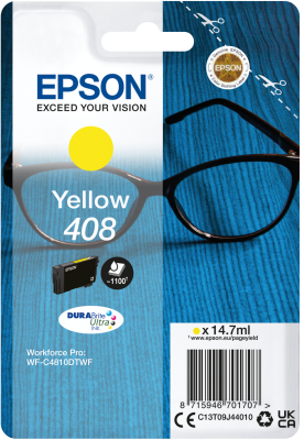 EPSON Singlepack Yellow 408 DURABrite Ultra Ink