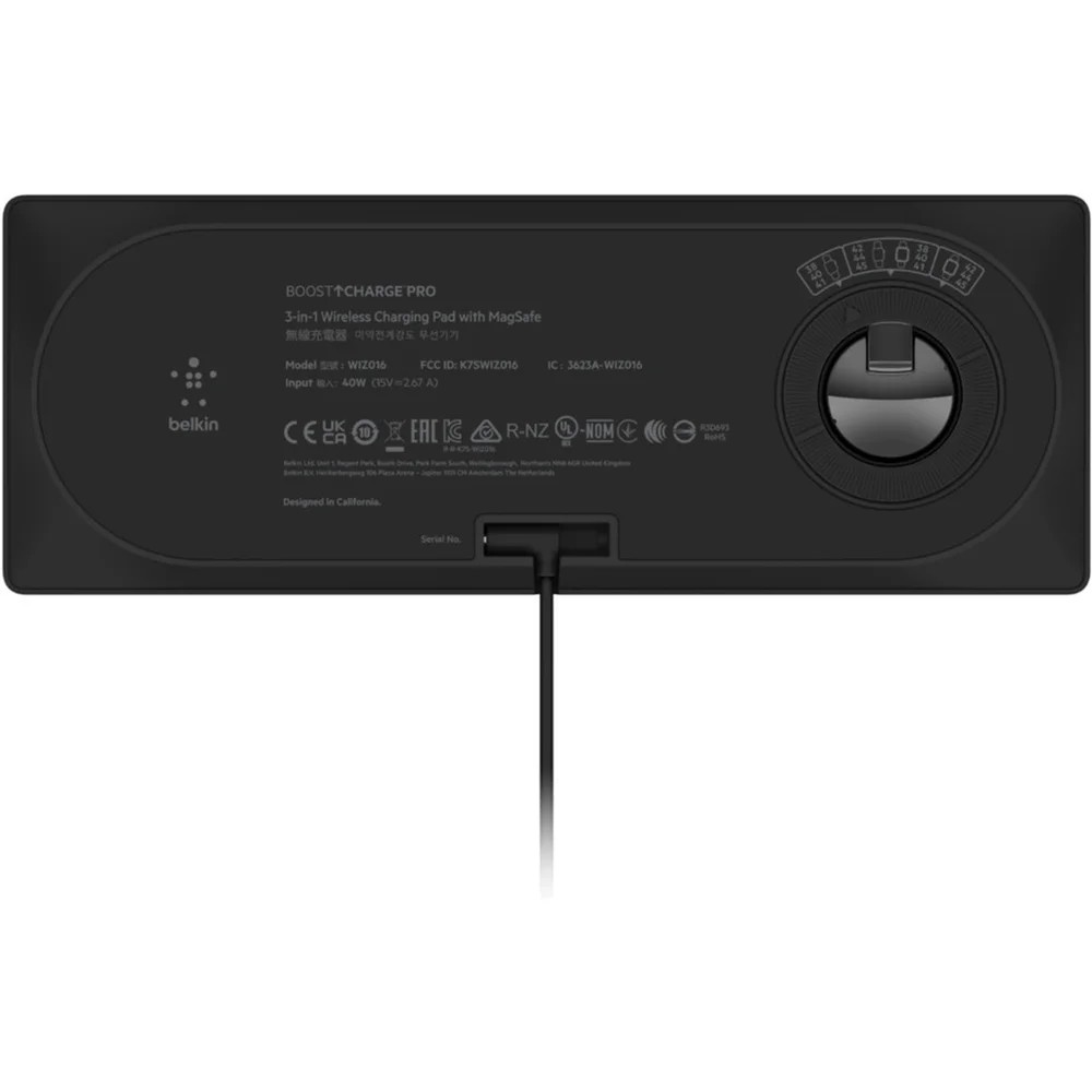 Belkin Bezdrôtová nabíjacia podložka BoostCharge Pro 3v1 s MagSafe čierna 