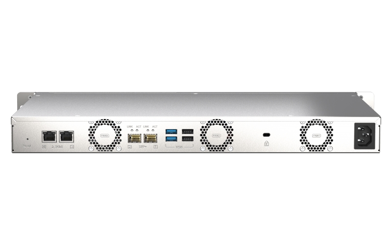 QNAP TS-435XeU-4G (2, 2GHz, 4GB RAM, 4x SATA, 2x M.2 NVMe, 2x 2, 5GbE, 2x 10GbE SFP+, malá hĺbka) 