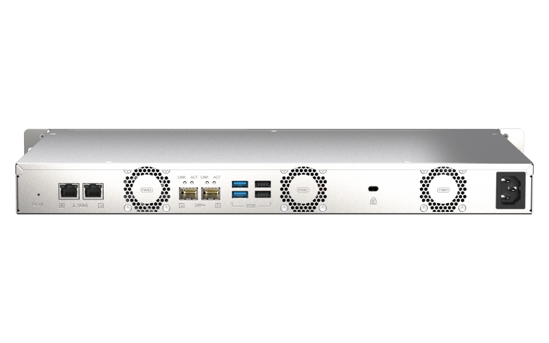 QNAP TS-435XeU-4G (2, 2GHz, 4GB RAM, 4x SATA, 2x M.2 NVMe, 2x 2, 5GbE, 2x 10GbE SFP+, malá hloubka) 