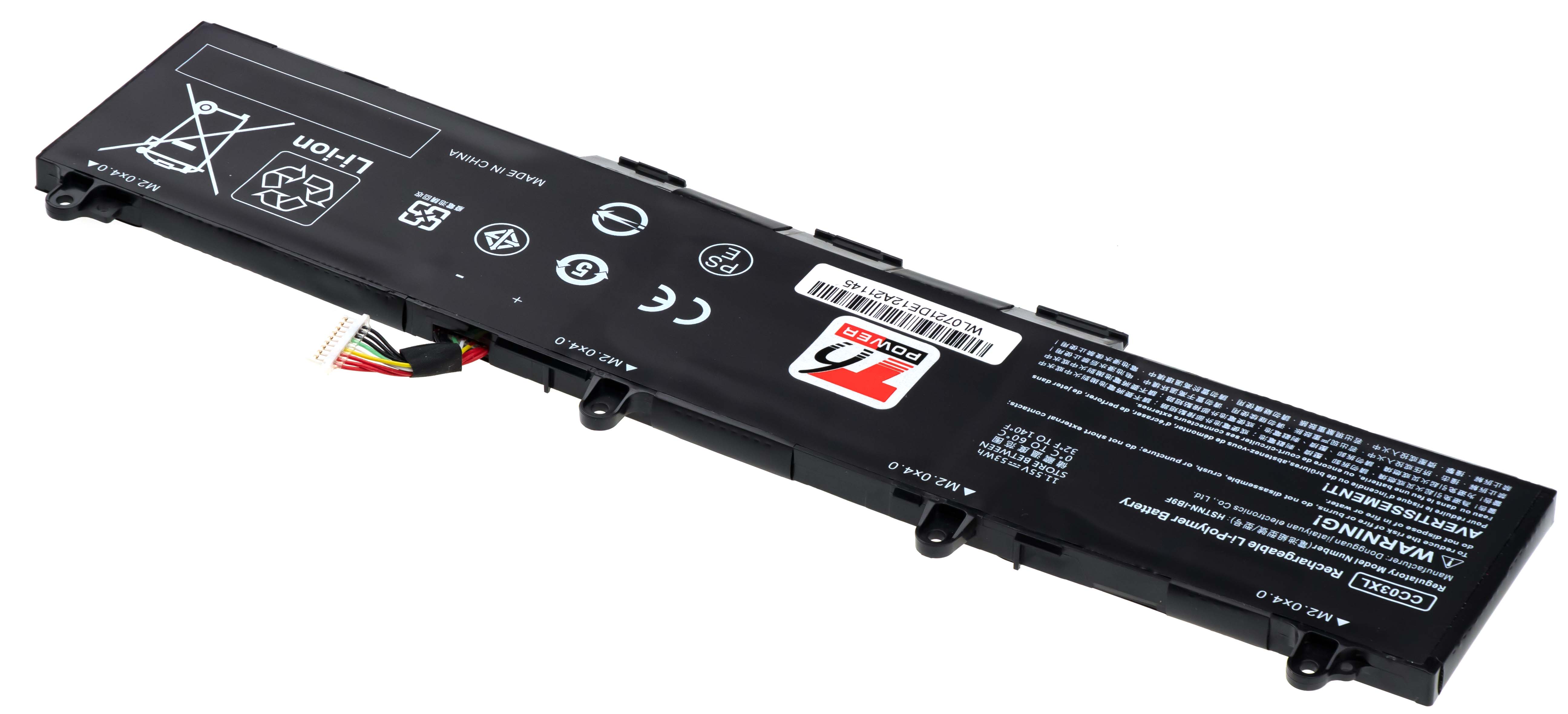 Batéria T6 Power HP EliteBook 830 G7, 830 G8, 840 G7, ZBook 14 G7, 4500mAh, 52Wh, 3cell, Li-pol 
