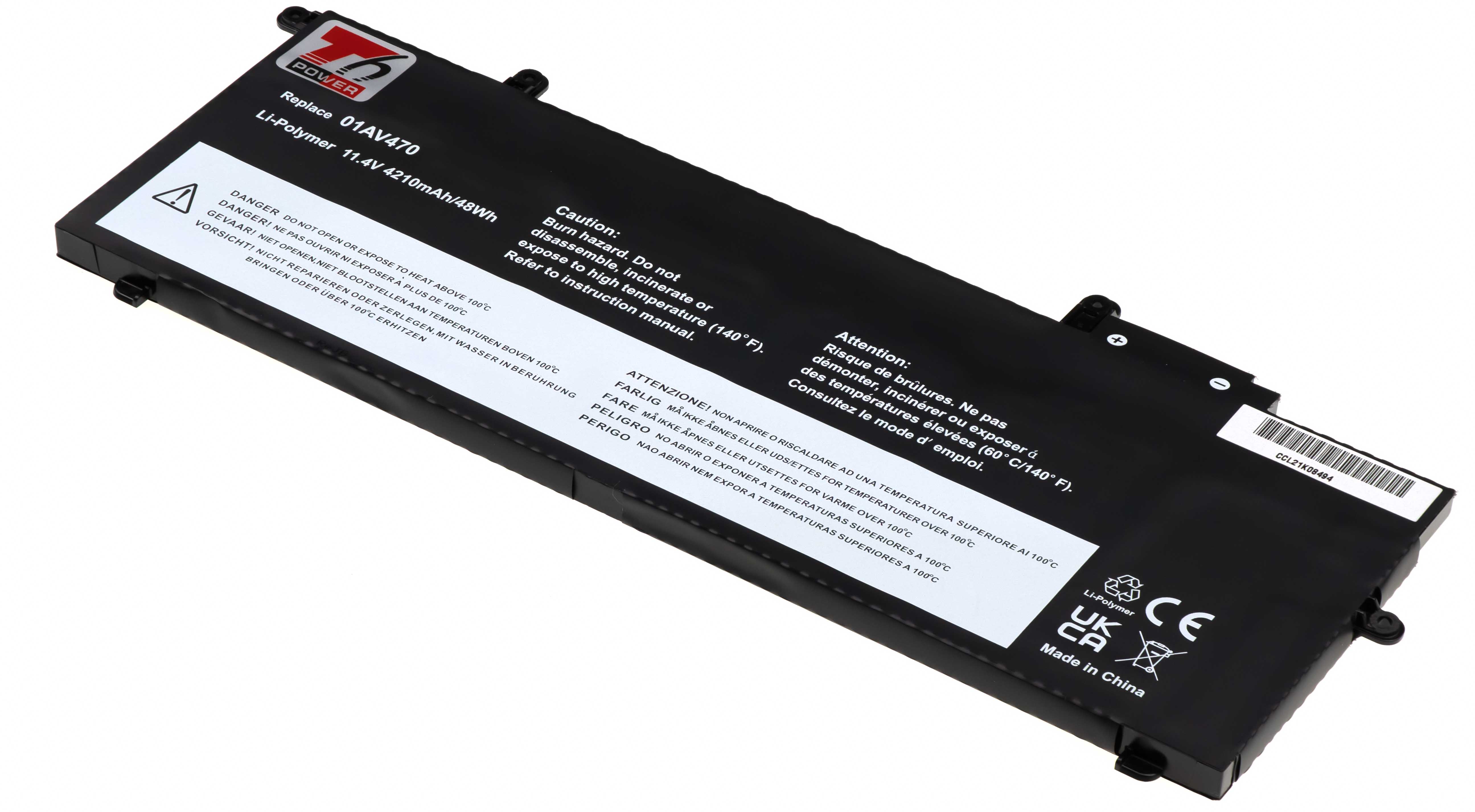 Batéria T6 Power pre Lenovo ThinkPad X280, ThinkPad A285, 4210mAh, 48Wh, 6cell, Li-Pol