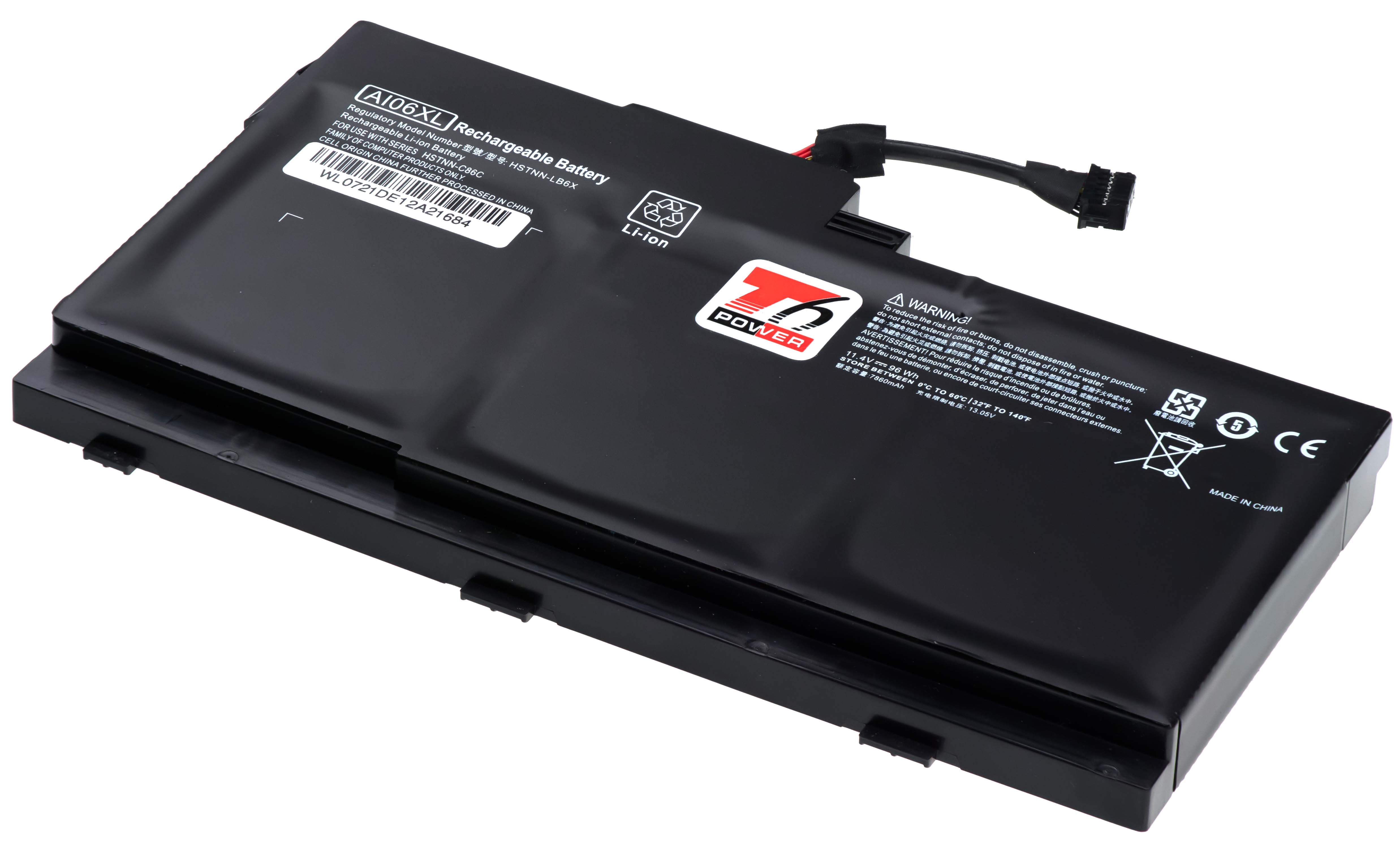 Batéria T6 Power pre HP ZBook 17 G3, 8300mAh, 95Wh, 6cell, Li-ion
