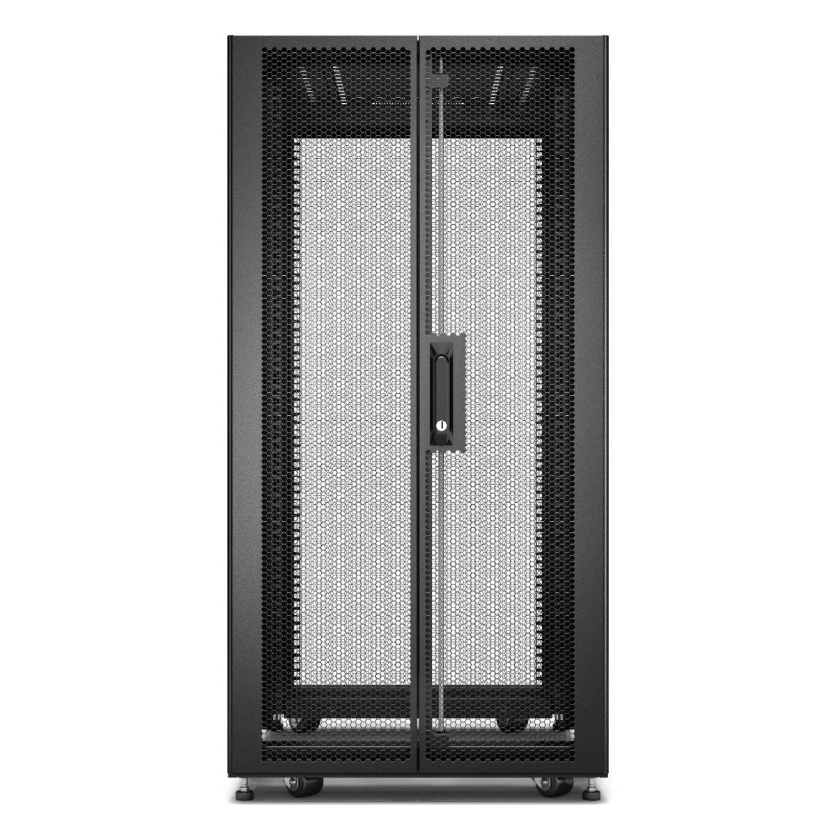 APC Easy Rack 600mm/ 24U/ 1200mm,  with Roof,  Side panel,  castors,  feet and 4 Brackets,  No Bottom,  black 