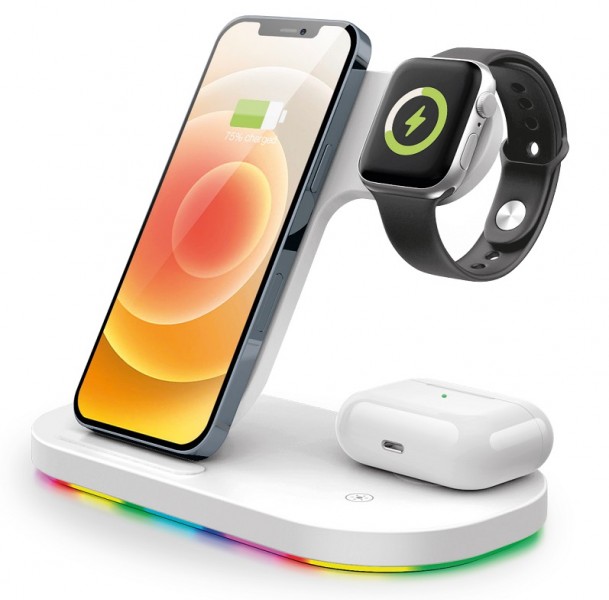 Aligator Stanica Smart Station A s bezdrôtovým nabíjaním 3v1, 15W 