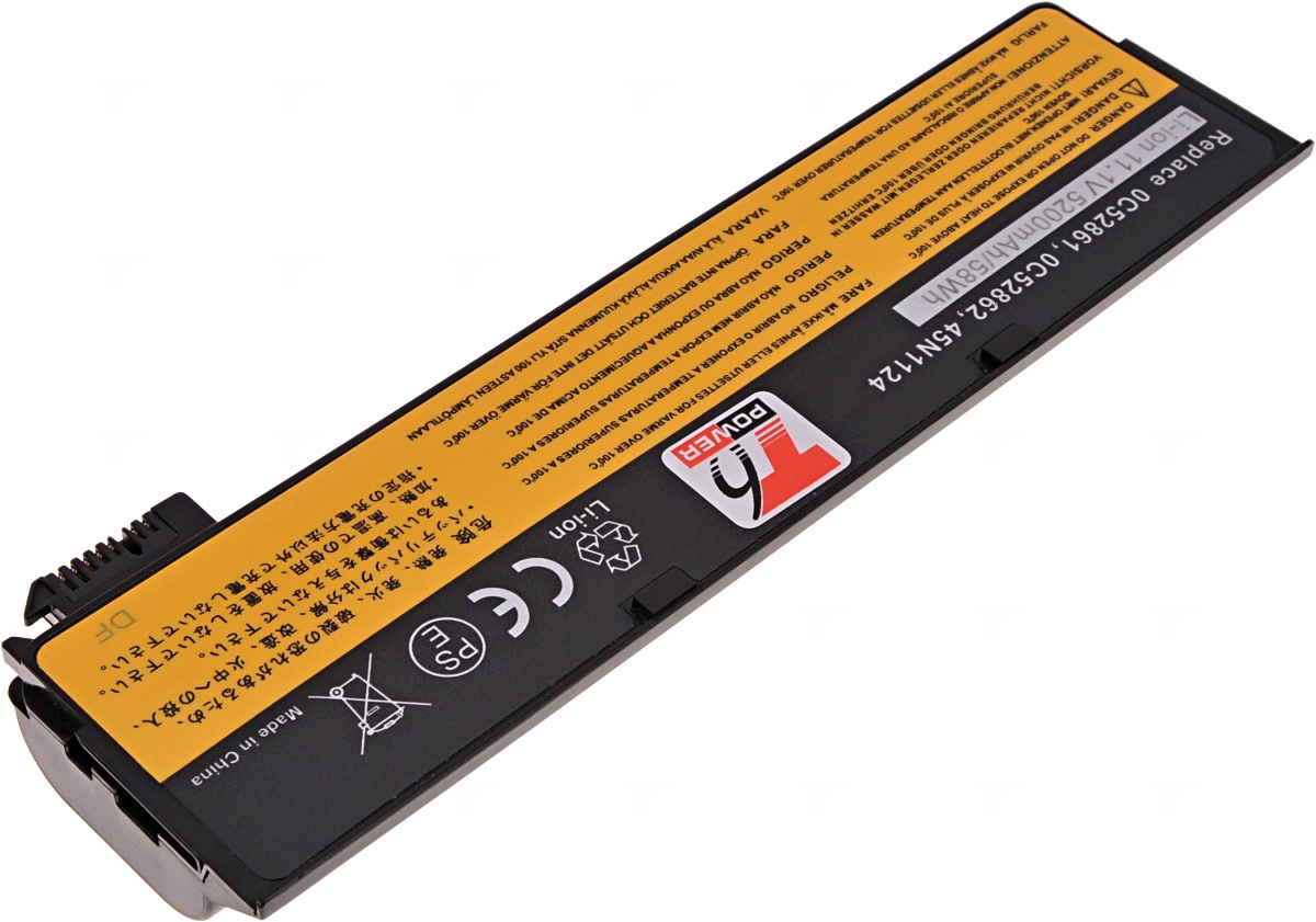 Batéria T6 Power Lenovo ThinkPad T440, T450, T550, L450, T440, X240, 68+, 5200mAh, 58Wh, 6cell 