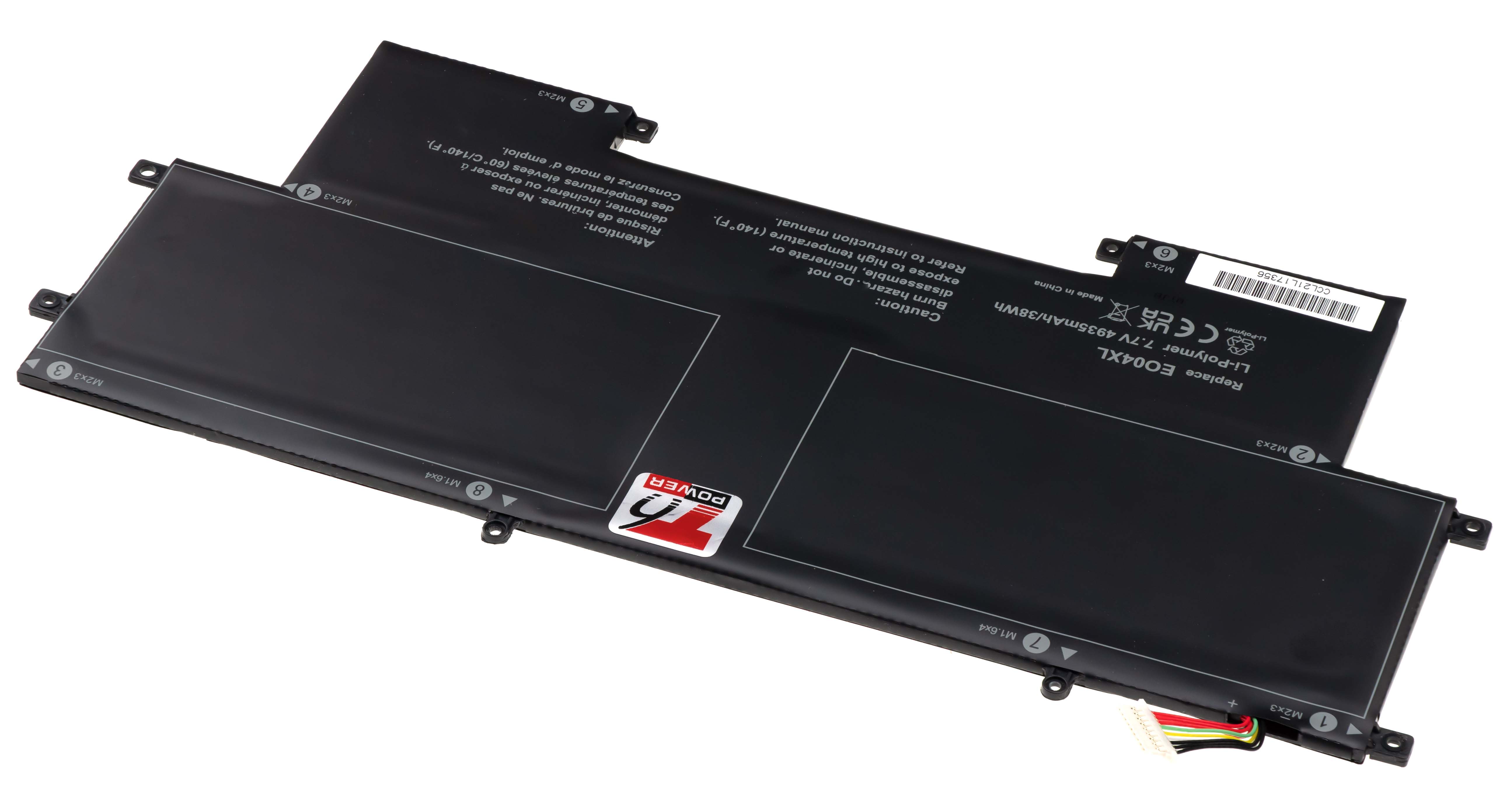 Batéria T6 Power pre HP EliteBook Folio G1, 4935mAh, 38Wh, 4cell, Li-pol 