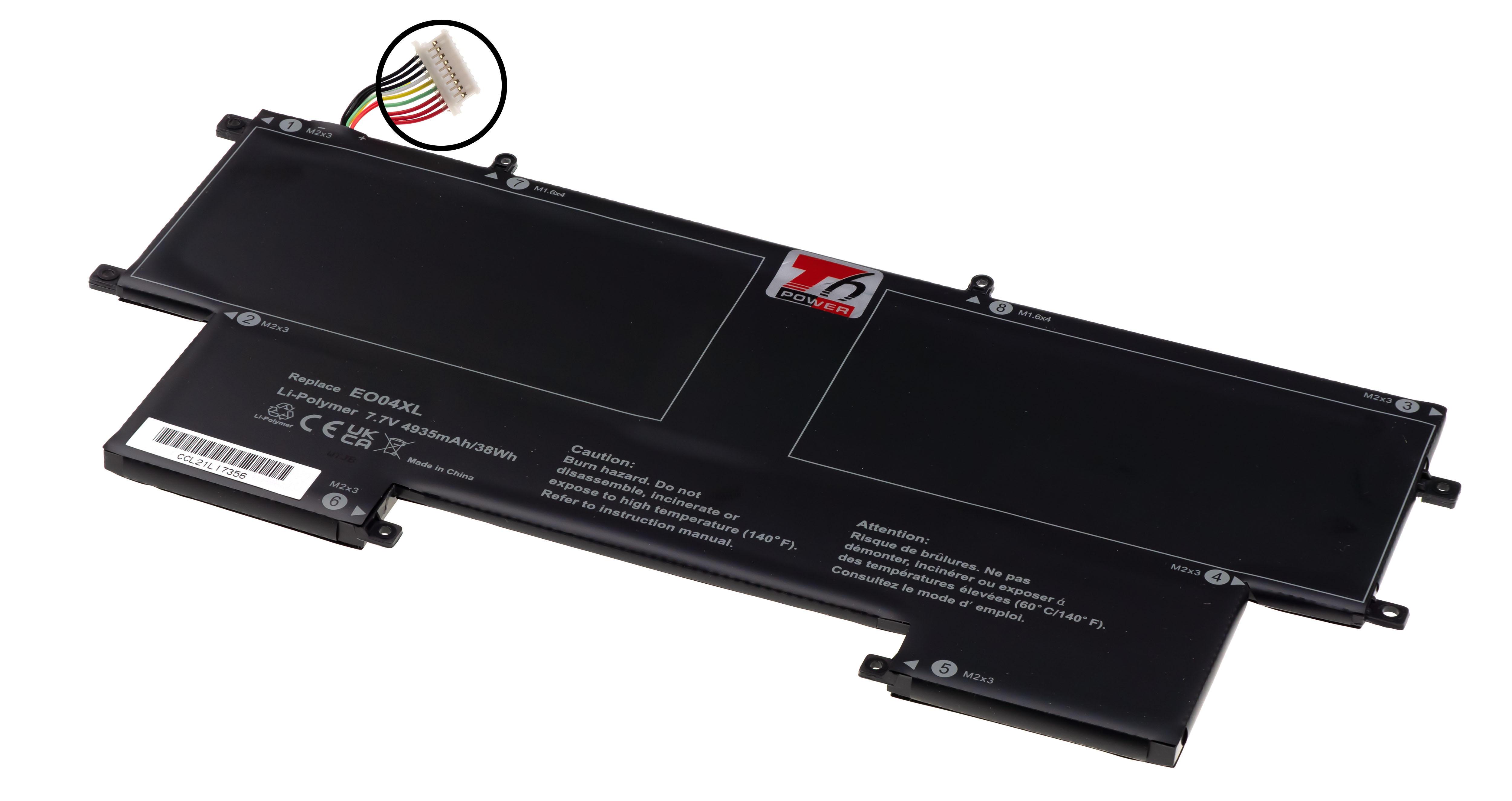 Batéria T6 Power pre HP EliteBook Folio G1, 4935mAh, 38Wh, 4cell, Li-pol 