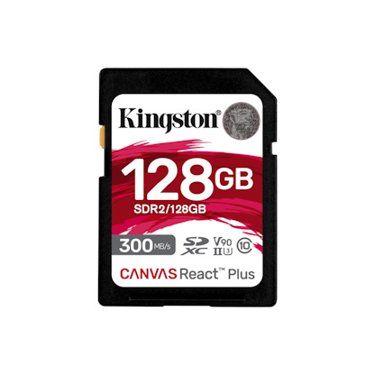 Kingston Canvas React Plus/ SDHC/ 128 GB/ 300 MBps/ UHS-II U3 ??/ Class 10