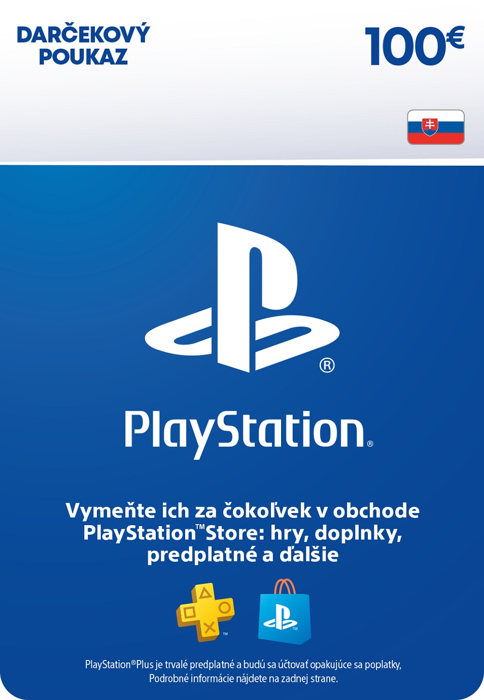 ESD SK - PS Store el. peněženka - 100 EUR