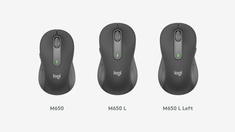 Logitech M650L/ Kancelárska/ Laserová/ Bezdrôtová USB + Bluetooth/ Šedá 