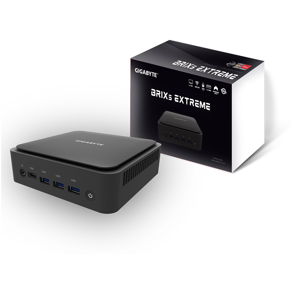 Gigabyte Brix/ GB-BER7-5700 (rev. 1.0)/ Mini/ R7-5700U/ bez RAM/ AMD int/ bez OS/ 3R 