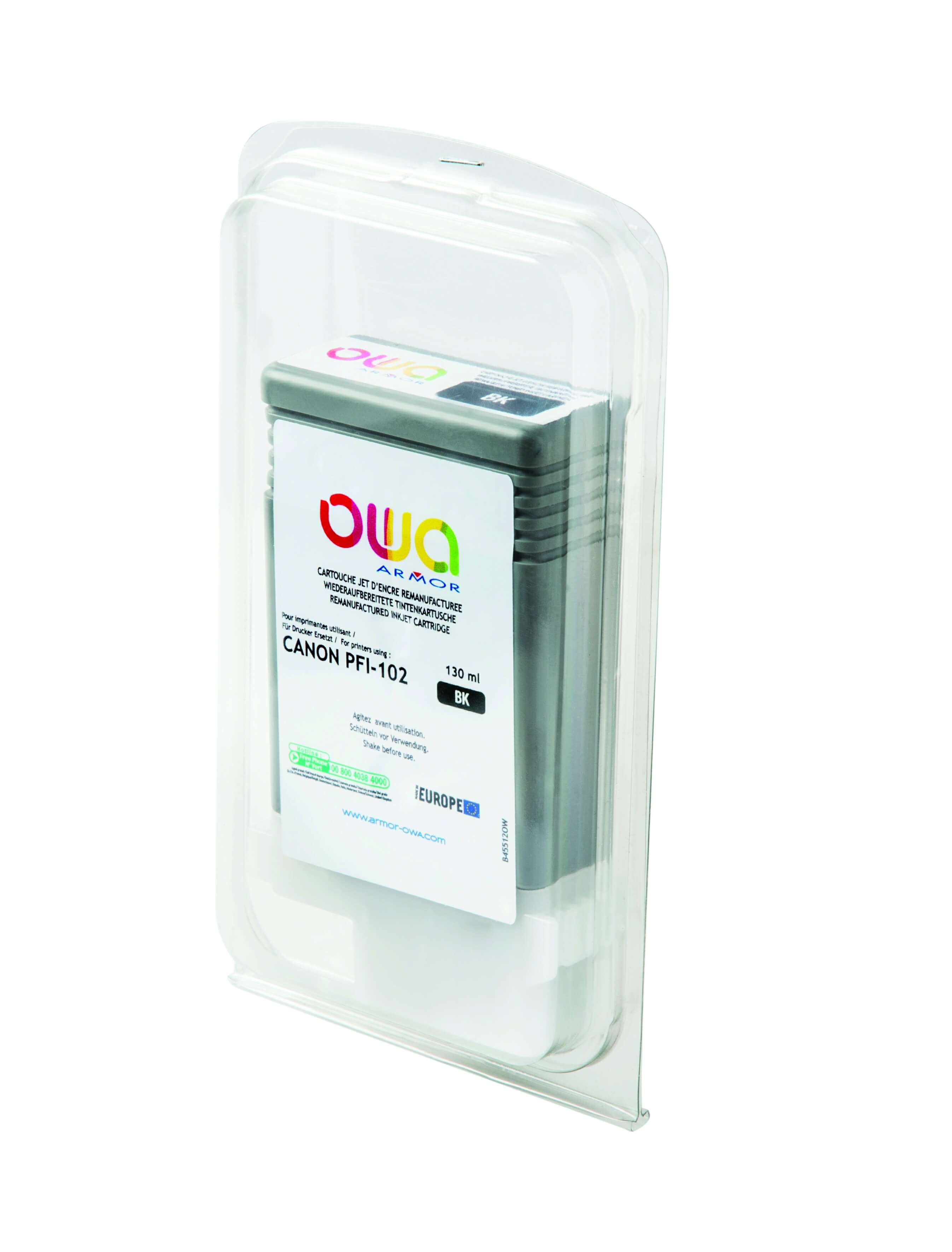 OWA Armor ink-jet kompatibilný s Canon iPF 500/ 600 čierna, 130ml, kom.s PFI102B