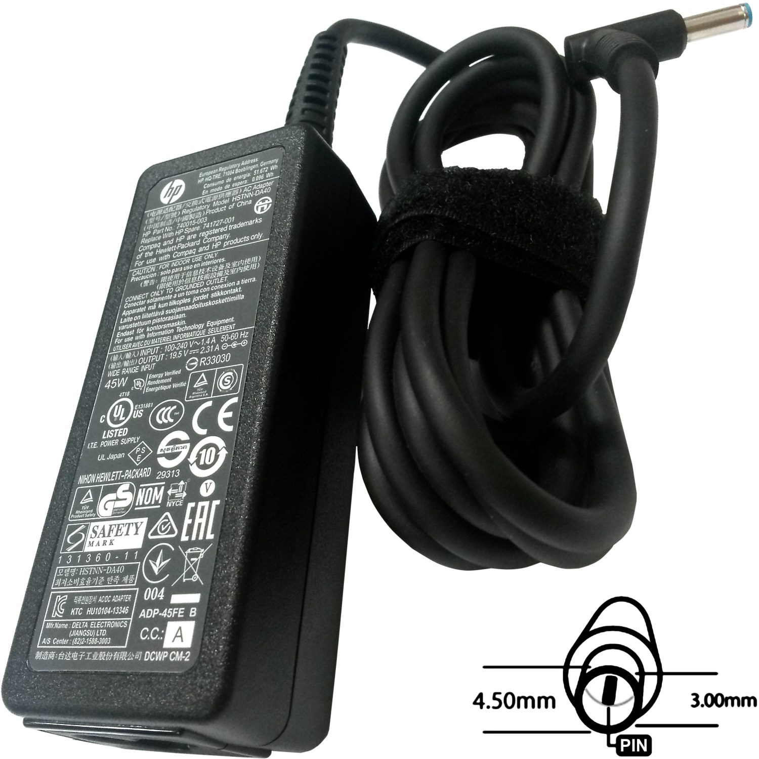 Napájací adaptér 45W, 19, 5V 4.5x3.0mm, originál HP