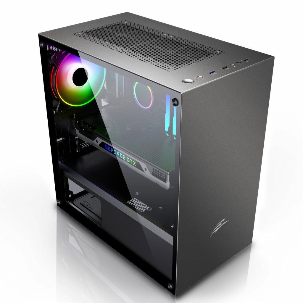 EVOLVEO M4/ Micro ATX/ Transpar./ Čierna