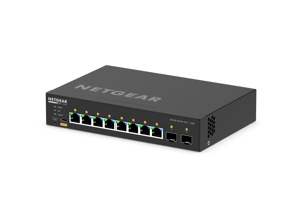 NETGEAR 10PT M4250-8G2XF-POE+ MANAGED SWCH 
