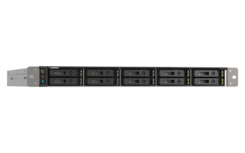 QNAP TS-h1090FU-7302P-256G (AMD EPYC, 256GB ECC RAM, 10x 2, 5" U.2/ SATA, 2x PCIe, 2x 2, 5GbE, 2x25GbE) 