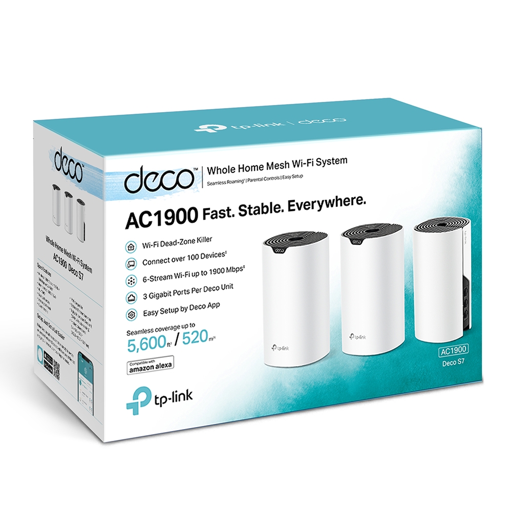 TP-Link AC1900 Whole-Home WiFi System Deco S7(3-pack) 
