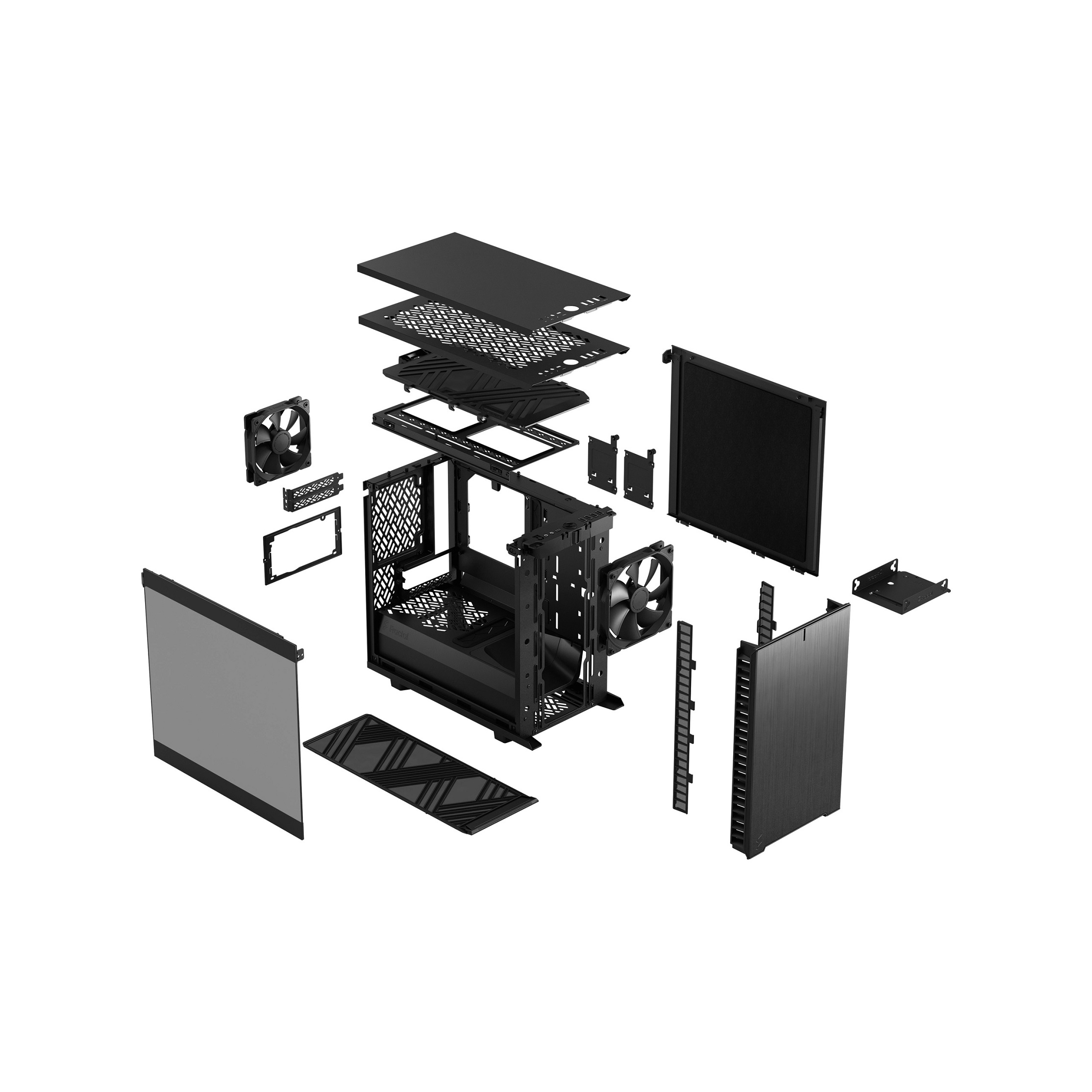Fractal Design Define 7 Nano Black TG Light Tint/ Mini ITX/ Transpar./ Čierna 