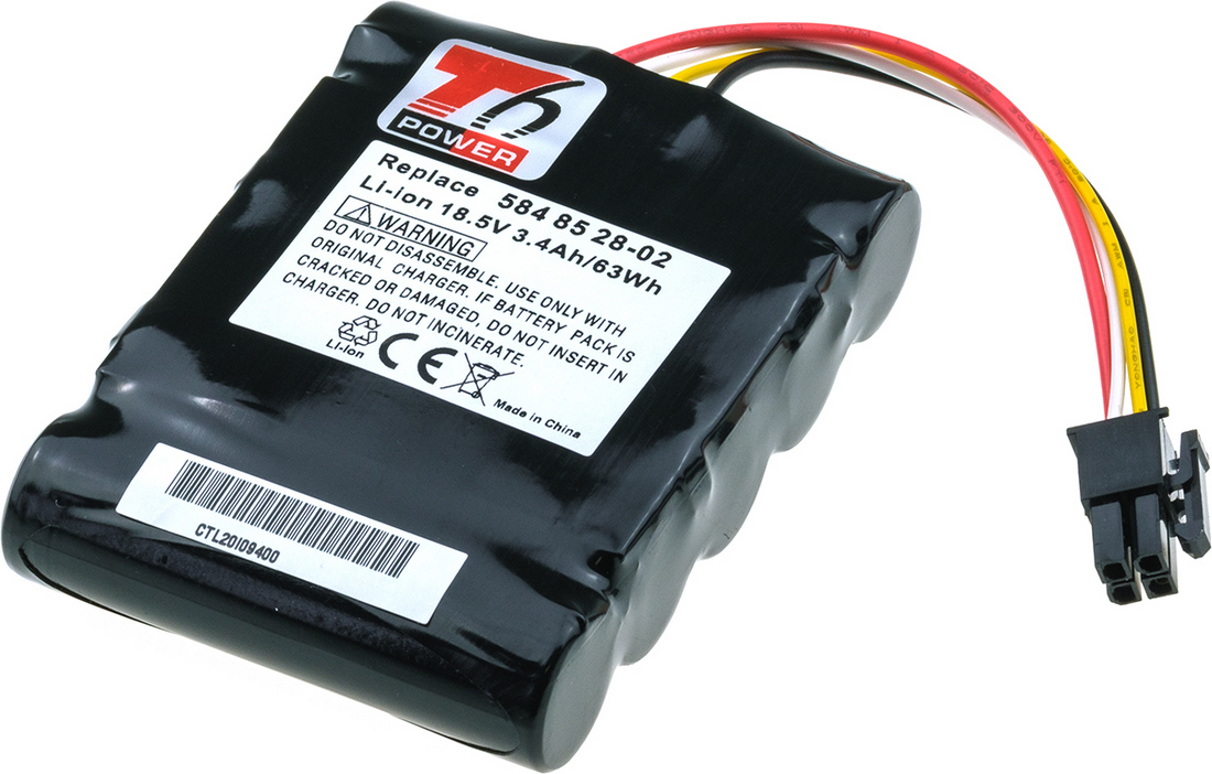 Batéria T6 Power pre Gardena R130Li, R160Li, Sileno +, 18, 5 V, 3400mAh, 63Wh, Li-ion