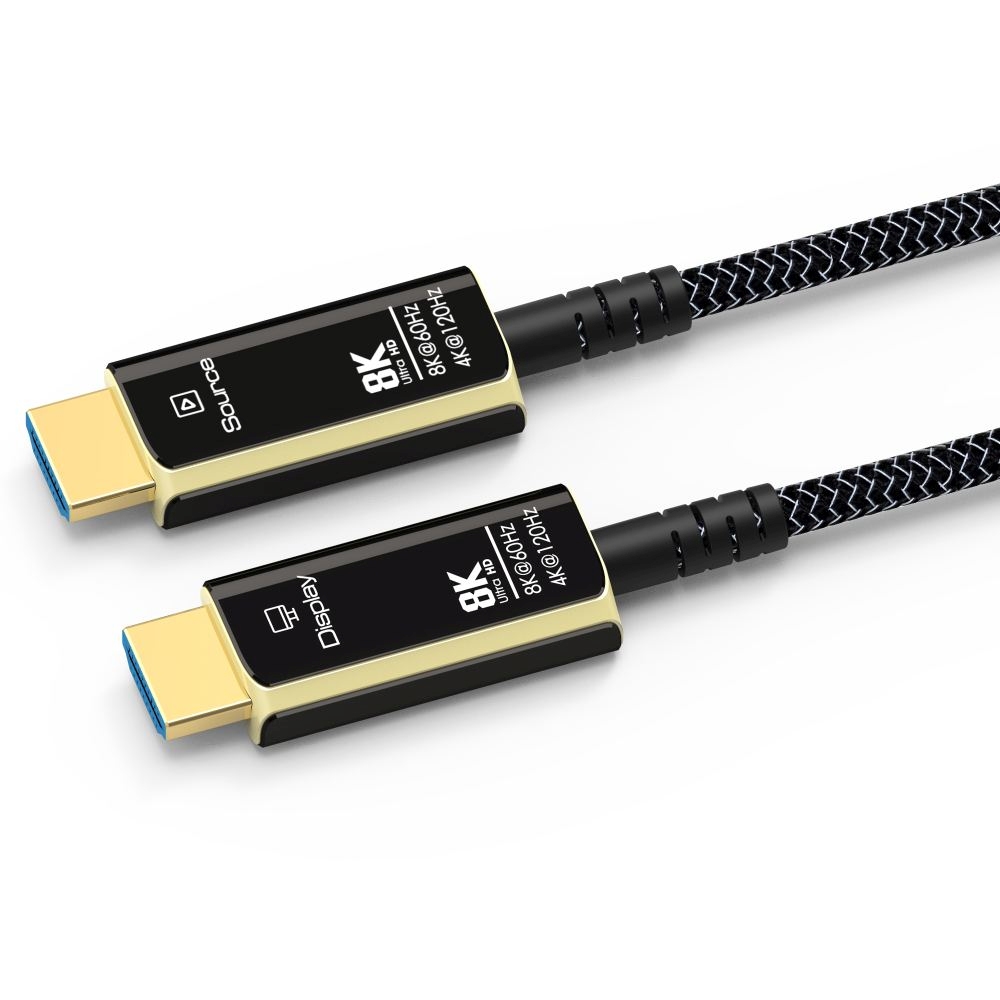 PremiumCord Ultra High Speed HDMI 2.1 optický fiber kábel 8K @ 60Hz, pozlátené 10m 