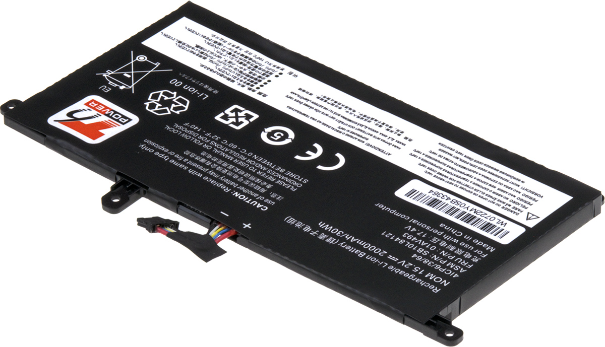 Batéria T6 Power pre Lenovo ThinkPad T570, T580, P51s, P52s, internal, 2100mAh, 32Wh, 4cell 