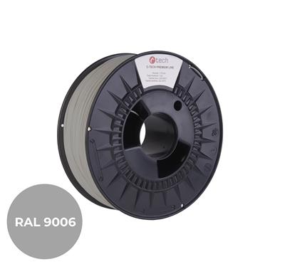 Tlačová struna (filament) C-TECH PREMIUM LINE, PLA, biely hliník, RAL9006, 1, 75mm, 1kg