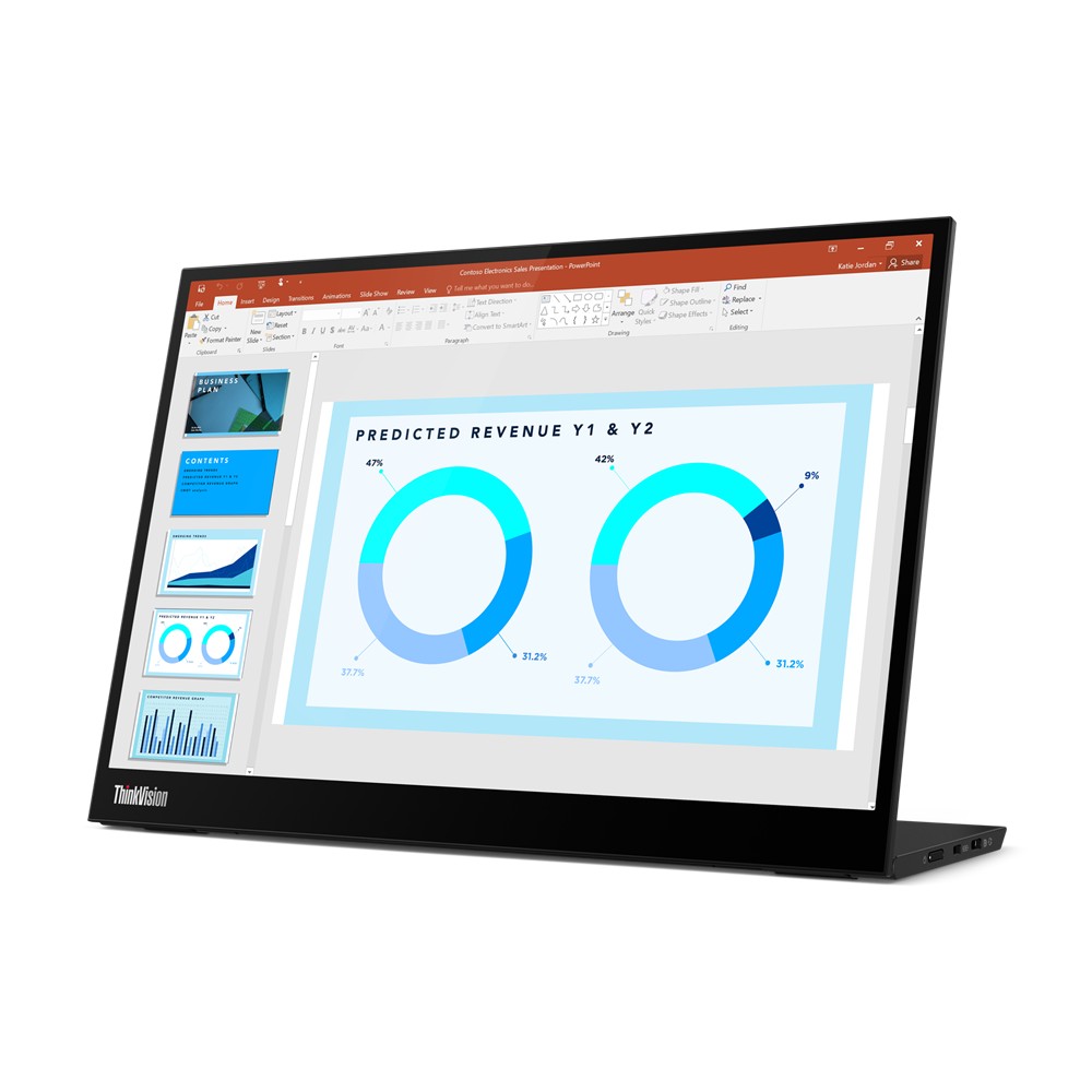 Lenovo ThinkVision/ M14d/ 14"/ IPS/ 2240x1400/ 60Hz/ 8ms/ Black/ 3R 