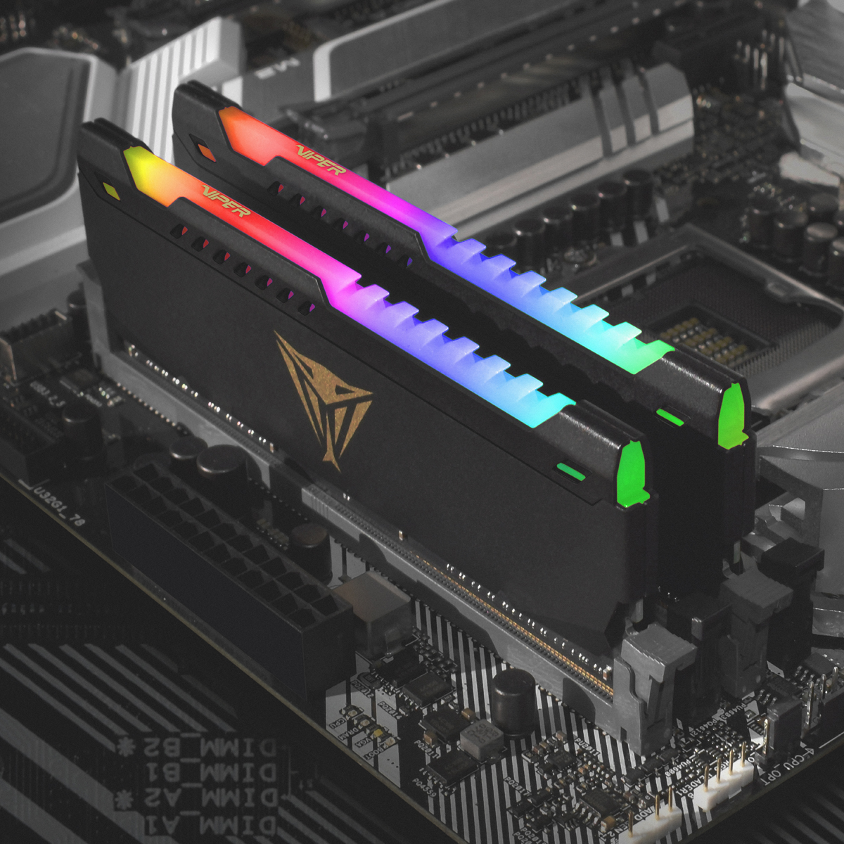 Patriot Viper Steel/ DDR4/ 32GB/ 3200MHz/ CL16/ 2x16GB/ RGB/ Black 