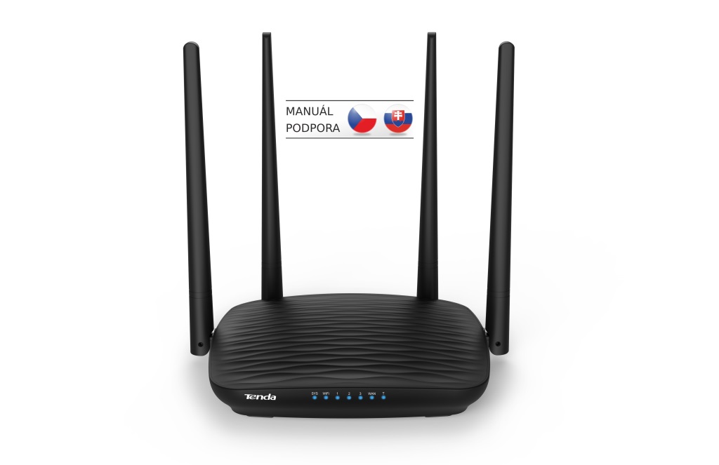 Tenda AC5 WiFi AC Router 1200Mb/ , WISP, Universal Repeater, Tenda CZ aplikace, 4x 6dBi antény 