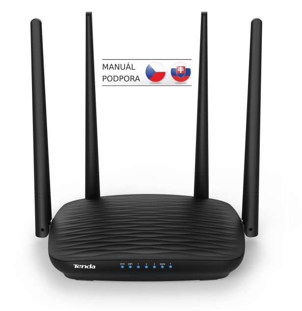 Tenda AC5 WiFi AC Router 1200Mb/ , WISP, Universal Repeater, Tenda CZ aplikácie, 4x 6dBi antény